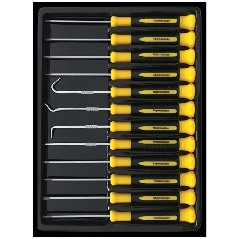 Casa si Gradina - Constructii - Scule de mana si unelte - Surubelnite - Set 12 surubelnite de precizie cu profil PH, plat si torx Top Master - Infinity.ro