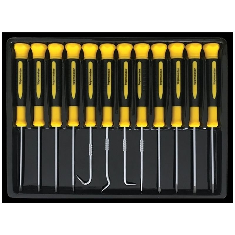 Casa si Gradina - Constructii - Scule de mana si unelte - Surubelnite - Set 12 surubelnite de precizie cu profil PH, plat si torx Top Master - Infinity.ro