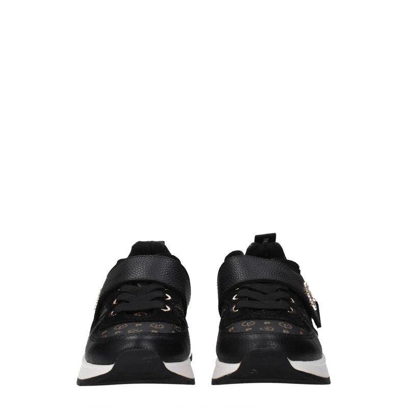 Fashion, accesorii si bijuterii - Femei - Incaltaminte femei - Pantofi femei - Pantofi dama Pollini Running Strap Loghi, Negru, 36 EU - Infinity.ro
