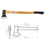 Casa si Gradina - Gradinarit si plante - Unelte gradinarit - Topoare - Topor cu coada de lemn 1600g, Geko Premium G72215 - Infinity.ro
