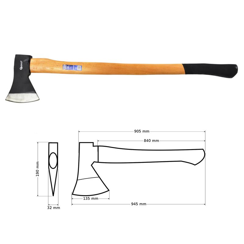 Casa si Gradina - Gradinarit si plante - Unelte gradinarit - Topoare - Topor cu coada de lemn 1600g, Geko Premium G72215 - Infinity.ro