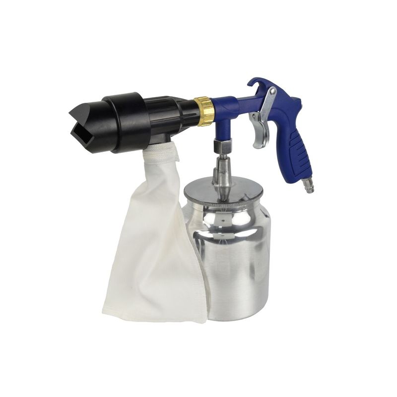 Auto si Moto - Reparatii si depanare - Scule auto - Scule si truse auto - Pistol de sablare cu recuperator + 4 duze 200L/min 1L, GEKO G01197 - Infinity.ro