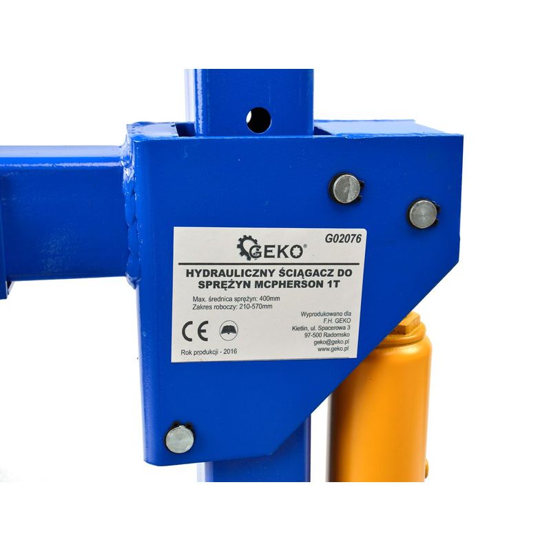 Auto si Moto - Reparatii si depanare - Scule auto - Scule si truse auto - Dispozitiv hidraulic pentru inlocuirea arcurilor McPherson 1T, Geko G02076 - Infinity.ro