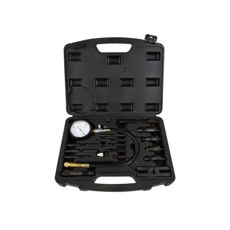 Auto si Moto - Reparatii si depanare - Scule auto - Scule si truse auto - Aparat masurare presiune de compresie diesel 70bar, 9 piese, GEKO G02515 - Infinity.ro