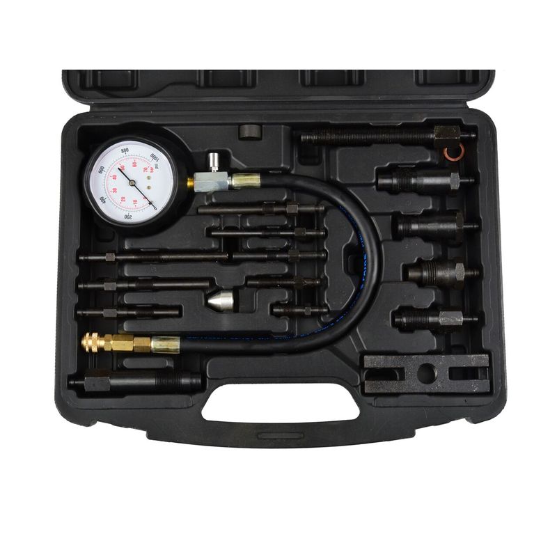Auto si Moto - Reparatii si depanare - Scule auto - Scule si truse auto - Aparat masurare presiune de compresie diesel 70bar, 9 piese, GEKO G02515 - Infinity.ro