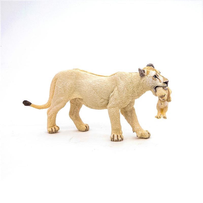 Jucarii, Copii si Bebe - Jucarii si jocuri - Figurine - PAPO Figurina leoaica alba cu pui - Infinity.ro