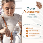 Jucarii, Copii si Bebe - Hrana si alaptare - Biberoane, suzete si accesorii hranire - Incalzitoare si termosuri bebe - Incalzitor Lapte Portabil, Temperatura Reglabila 37-55°C, Incalzire Rapida, Baterie 5200 Mah, 300 ml, Roz - Infinity.ro