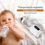 Jucarii, Copii si Bebe - Hrana si alaptare - Biberoane, suzete si accesorii hranire - Incalzitoare si termosuri bebe - Incalzitor Lapte Portabil, Temperatura Reglabila 37-55°C, Incalzire Rapida, Baterie 5200 Mah, 300 ml, Albastru - Infinity.ro