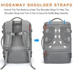 Sport si Outdoor - Articole de voiaj - Rucsacuri - Rucsac de Calatorie, Extensibil cu Capacitate 40L, Include 4 Genti, Impermeabil, cu Port USB, Culoare Negru - Infinity.ro