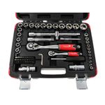 Casa si Gradina - Constructii - Scule de mana si unelte - Chei si truse chei - Set de chei profilate profesionale 72 piese 1/4" 1/2", Tvardy T00100 - Infinity.ro