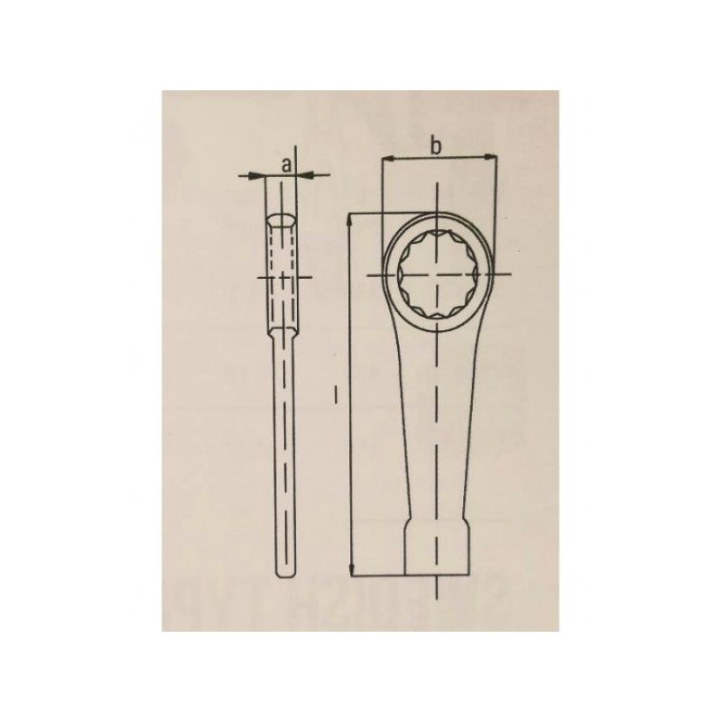 Casa si Gradina - Constructii - Scule de mana si unelte - Chei si truse chei - Cheie inelara de impact Top Master 24 mm Cr-V - Infinity.ro