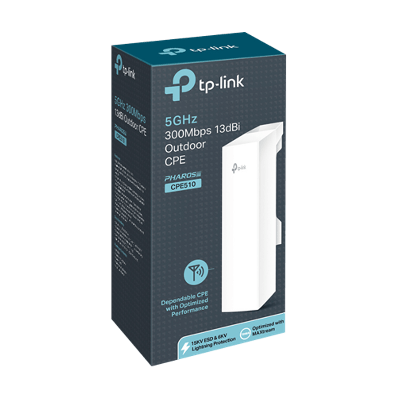 PC, gaming si accesorii - Retelistica - Wireless - Acces Point-uri - Access Point Bridge, Wi-Fi 4, 5GHz, 13 dBi, 15 km, 1 x RJ45 10/100 Mbps, PoE pasiv - TP-Link CPE510 - Infinity.ro