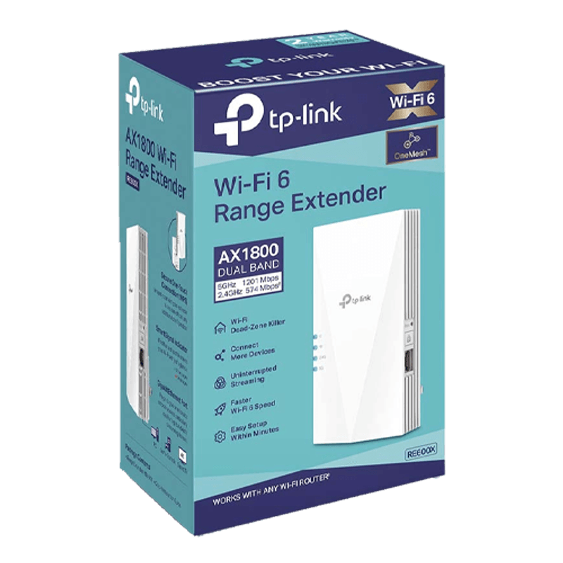 PC, gaming si accesorii - Retelistica - Wireless - Adaptoare wireless - Wireless Range Extender TP-LINK RE600X AX1800, Wi-Fi 6, Dual-Band - TP-LINK RE600X - Infinity.ro