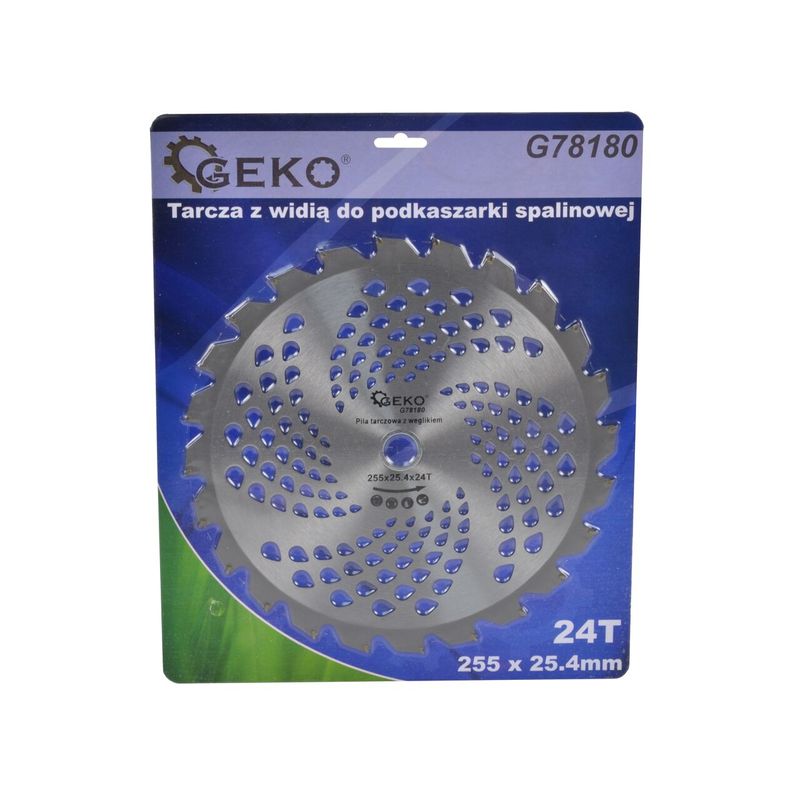 Casa si Gradina - Gradinarit si plante - Utilaje gradina - Masini de tuns iarba - Disc pentru motocoasa 255x25,4mmx24T, Geko G78180 - Infinity.ro