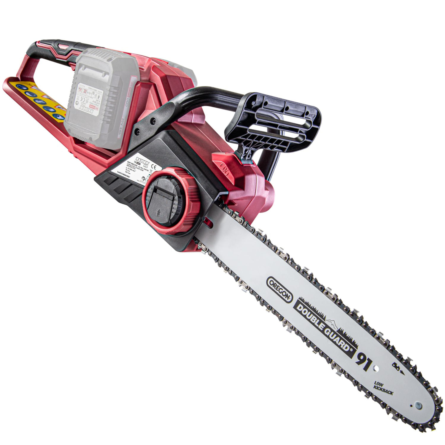 Fierastrau electric R20 cu lant 1/4 RDP-SBCS20 Raider lama 355 mm Li-Ion 20 V, fara acumulator si incarcator