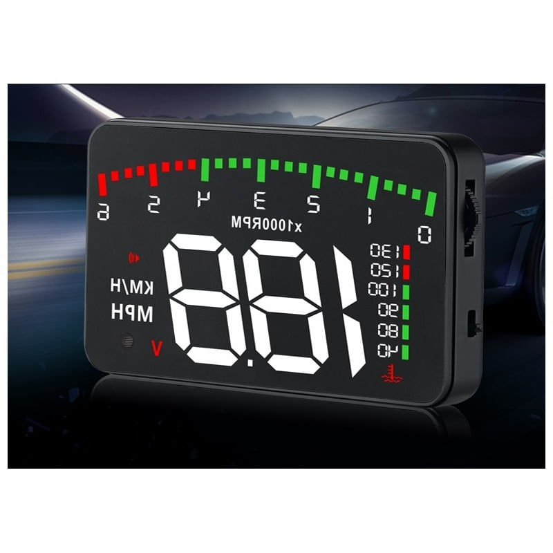 Auto si Moto - Electronice auto - Accesorii electronice auto - Ecran HUD Techstar® Head-Up Display, Proiector Parbriz, Afisare Multiple Informatii, Conexiune OBD2 - Infinity.ro