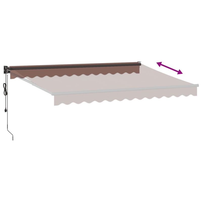 Casa si Gradina - Gradina si terasa - Umbrele si pavilioane - Umbrele - Copertina retractabila automat, maro, 350x250 cm - Infinity.ro