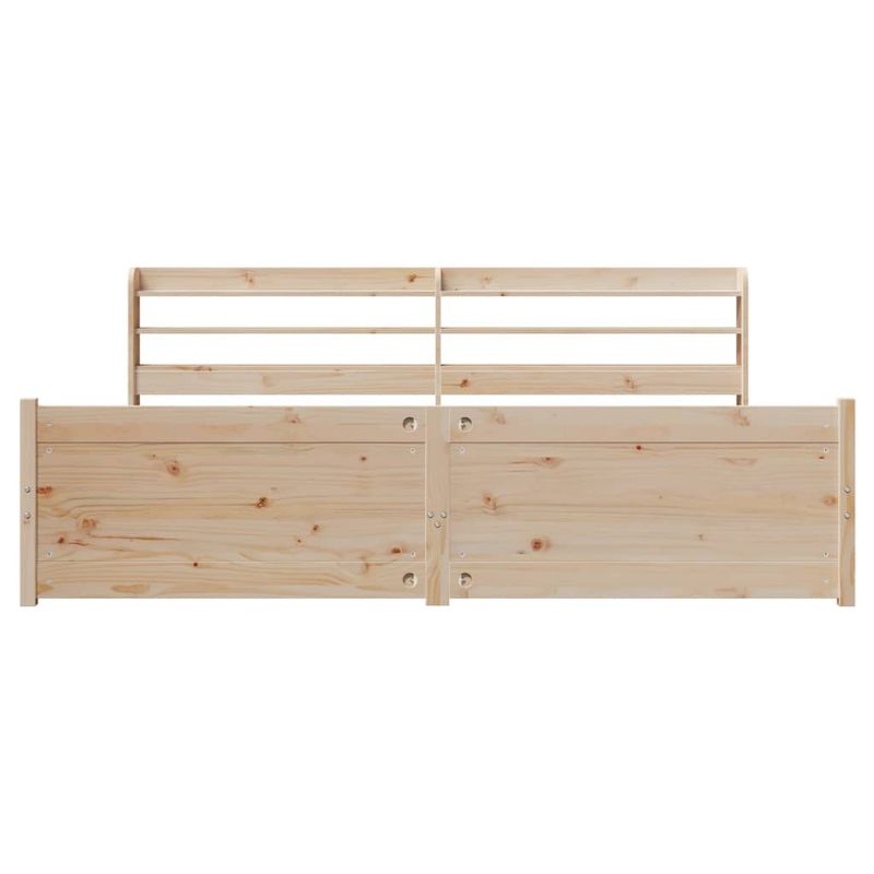 Casa si Gradina - Mobilier - Paturi si accesorii - Paturi - Cadru pat cu tablie 200x200 cm, lemn masiv de pin - Infinity.ro