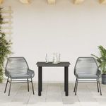 Casa si Gradina - Gradina si terasa - Mobilier exterior - Seturi mobila gradina - Set de sufragerie de gradina 3 piese sticla poliratan gri - Infinity.ro