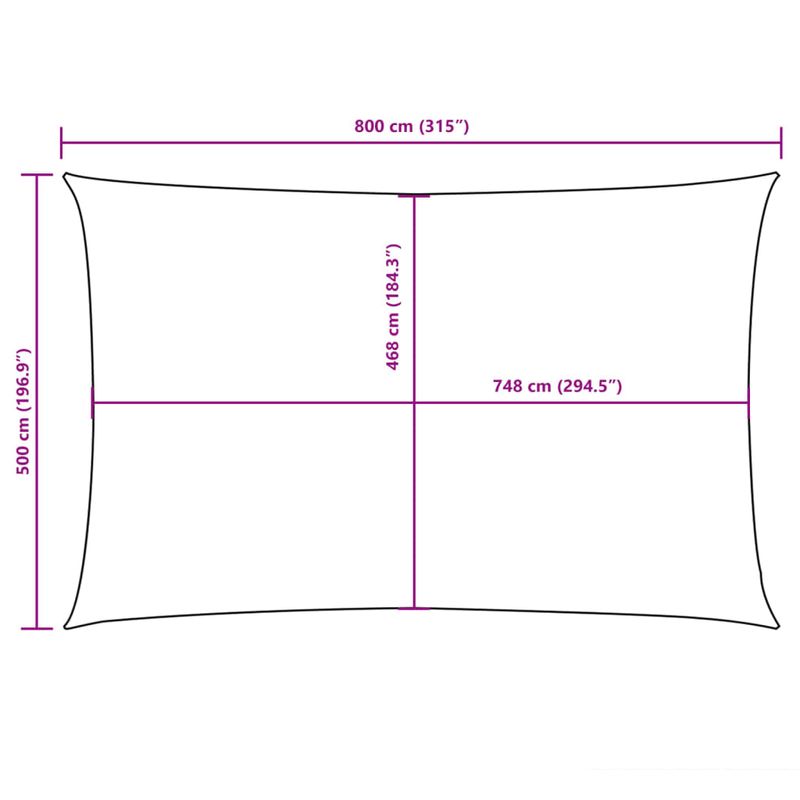 Casa si Gradina - Gradina si terasa - Umbrele si pavilioane - Umbrele - Parasolar, galben, 5x8 m, tesatura oxford, dreptunghiular - Infinity.ro