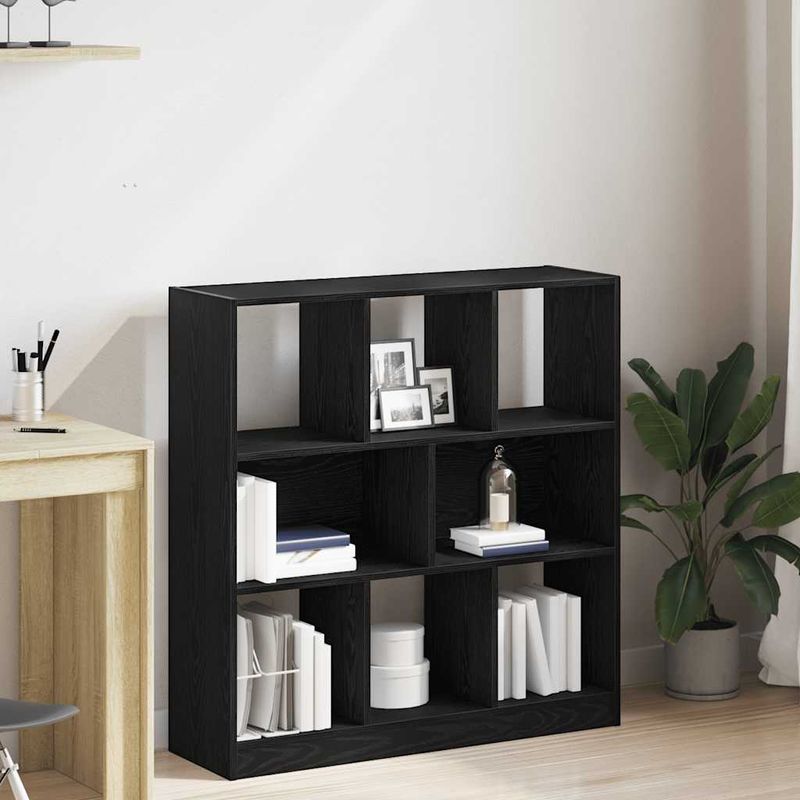 Casa si Gradina - Mobilier - Biblioteci si rafturi - Biblioteci - Dulap cu carti stejar negru 97,5x29,5x100 cm lemn prelucrat - Infinity.ro