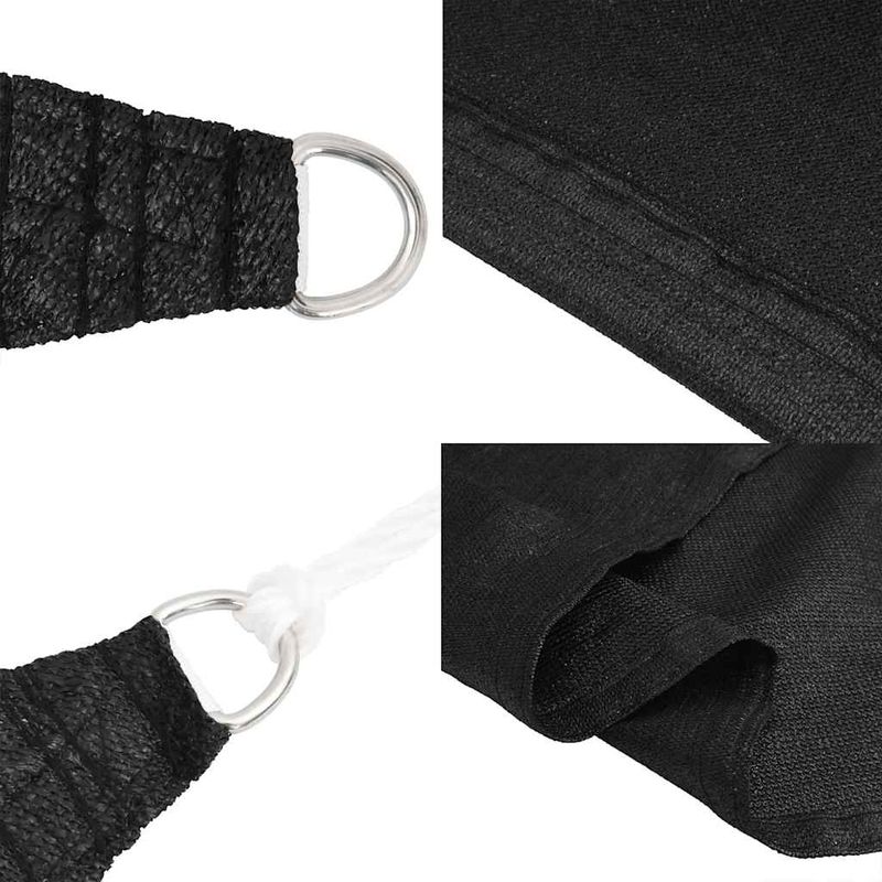 Casa si Gradina - Gradina si terasa - Umbrele si pavilioane - Umbrele - Panza parasolar, negru, 3x4x4m, HDPE, 160 g/m², triunghiular - Infinity.ro