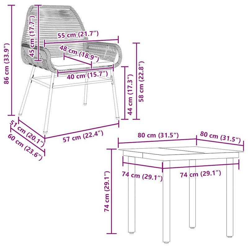 Casa si Gradina - Gradina si terasa - Mobilier exterior - Seturi mobila gradina - Set mobilier de gradina cu perne 5 piese maro sticla polirattan - Infinity.ro