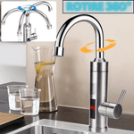 Casa si Gradina - Sanitare - Lavoar baie si accesorii - Baterii sanitare - Robinet Electric Instant, Adsinio, Afisaj LED, 3000 W, Apa calda 30°C-60°C, Inox - Infinity.ro