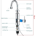 Casa si Gradina - Sanitare - Lavoar baie si accesorii - Baterii sanitare - Robinet Electric Instant, Adsinio, Afisaj LED, 3000 W, Apa calda 30°C-60°C, Inox - Infinity.ro