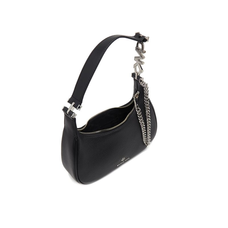 Fashion, accesorii si bijuterii - Femei - Accesorii femei - Genti si rucsacuri femei - Geanta de umar Michael Kors din piele pietrisata Piper Negru 24 x 13 x 7 cm - Infinity.ro