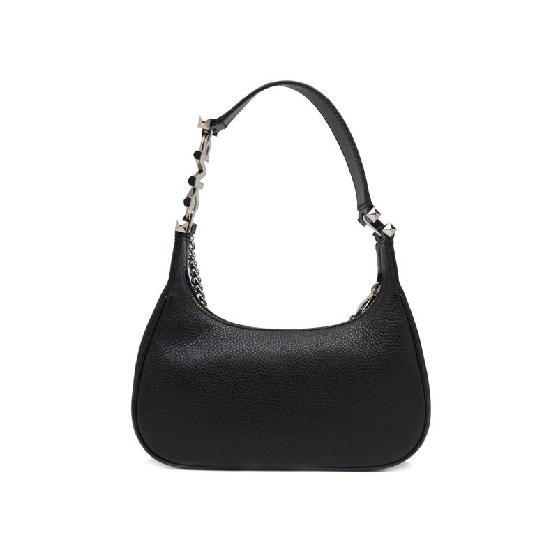 Fashion, accesorii si bijuterii - Femei - Accesorii femei - Genti si rucsacuri femei - Geanta de umar Michael Kors din piele pietrisata Piper Negru 24 x 13 x 7 cm - Infinity.ro
