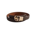Fashion, accesorii si bijuterii - Femei - Accesorii femei - Curele femei - Curea de dama Reversible Michael Kors Thin Leather Belt Maro 109 - Infinity.ro