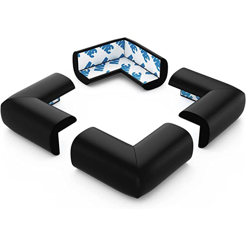 Casa si Gradina - Mobilier - Mobilier copii - Sisteme de siguranta - Set 4 aparatori moi pentru colturi, pentru copii, SIPO Baby Safety, Negru - Infinity.ro