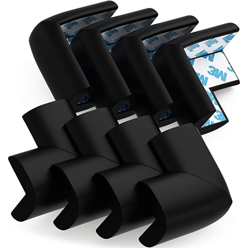 Casa si Gradina - Mobilier - Mobilier copii - Sisteme de siguranta - Set 4 aparatori moi pentru colturi, pentru copii, SIPO Baby Safety, Negru - Infinity.ro