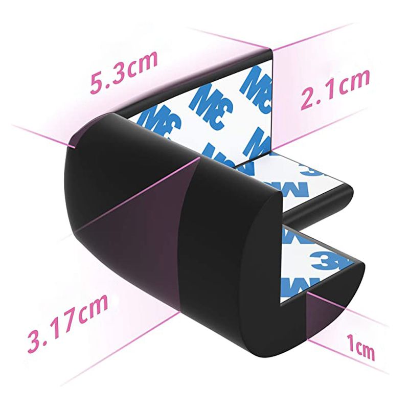 Casa si Gradina - Mobilier - Mobilier copii - Sisteme de siguranta - Set 4 aparatori moi pentru colturi, pentru copii, SIPO Baby Safety, Negru - Infinity.ro