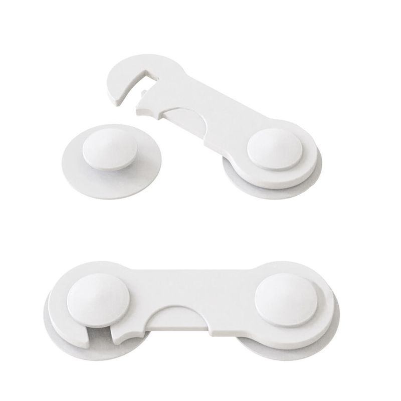 Casa si Gradina - Mobilier - Mobilier copii - Sisteme de siguranta - Set 10 Blocatori Siguranta Copii, fixare cu adeziv puternic 3M, fara urme, pentru Sertare, Dulap si Comoda, Sipo - Infinity.ro