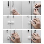 Casa si Gradina - Mobilier - Mobilier copii - Sisteme de siguranta - Set 10 Blocatori Siguranta Copii, fixare cu adeziv puternic 3M, fara urme, pentru Sertare, Dulap si Comoda, Sipo - Infinity.ro