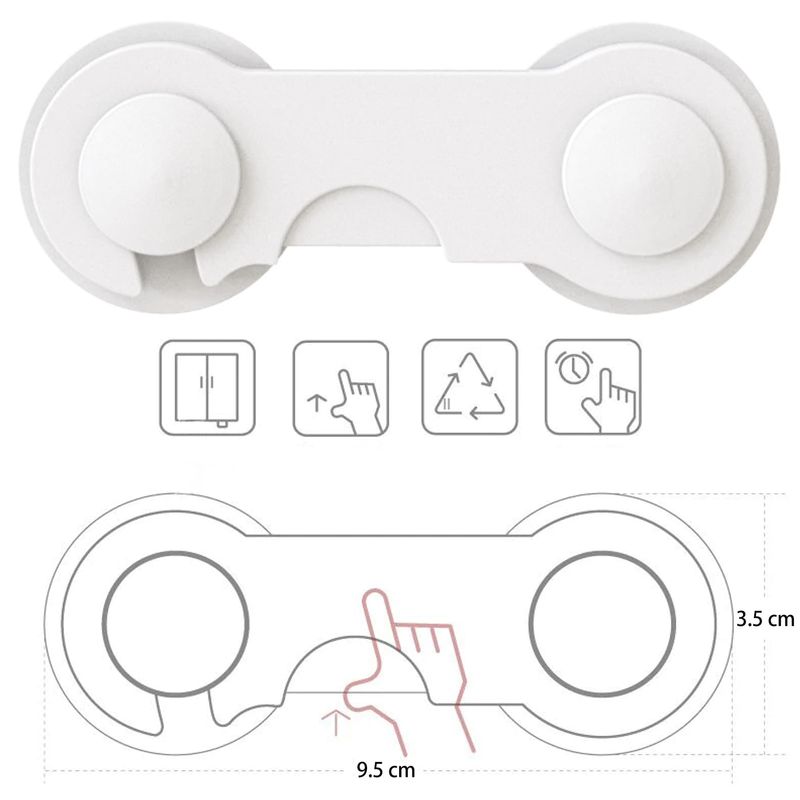 Casa si Gradina - Mobilier - Mobilier copii - Sisteme de siguranta - Set 10 Blocatori Siguranta Copii, fixare cu adeziv puternic 3M, fara urme, pentru Sertare, Dulap si Comoda, Sipo - Infinity.ro