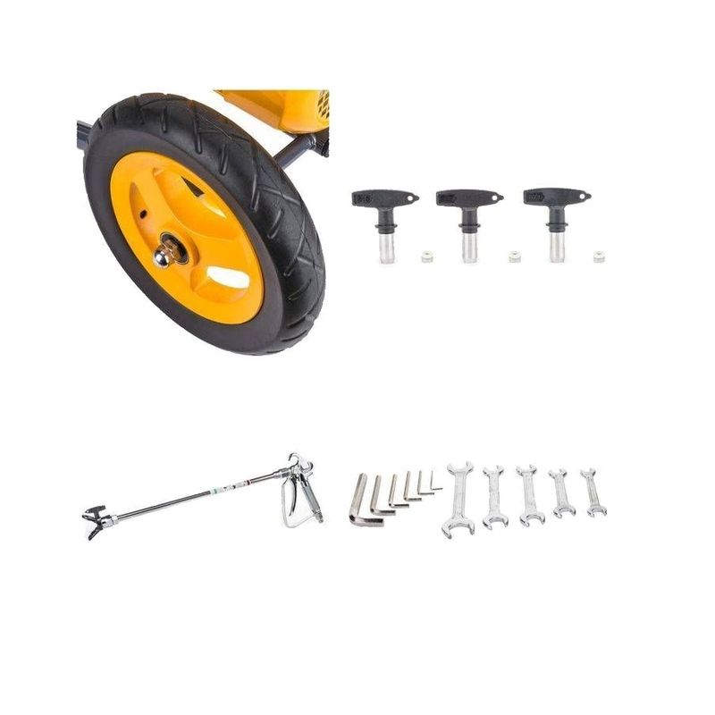 Casa si Gradina - Constructii - Vopsea si tencuieli - Pistoale si sisteme de vopsit si tencuit - Pistol agregat de vopsire hidrodinamică 1500W, Powermat PM-PDM-1500 - Infinity.ro