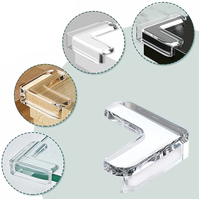 Casa si Gradina - Mobilier - Mobilier copii - Sisteme de siguranta - Set 12 Coltare din Silicon pentru Protectie Ridicata la Colturile Mobilei, din Silicon, Triunghi, SIPO Baby Safety - Infinity.ro