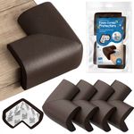 Casa si Gradina - Mobilier - Mobilier copii - Sisteme de siguranta - Set 4 aparatori moi pentru colturi, pentru copii, SIPO Baby Safety, Maro - Infinity.ro