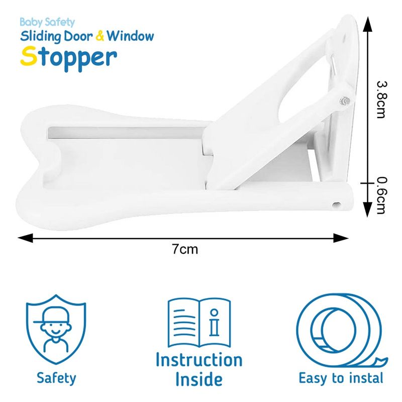 Casa si Gradina - Mobilier - Mobilier copii - Sisteme de siguranta - Sistem de siguranta pentru usile glisante, Set 2 bucati, Sipo - Infinity.ro