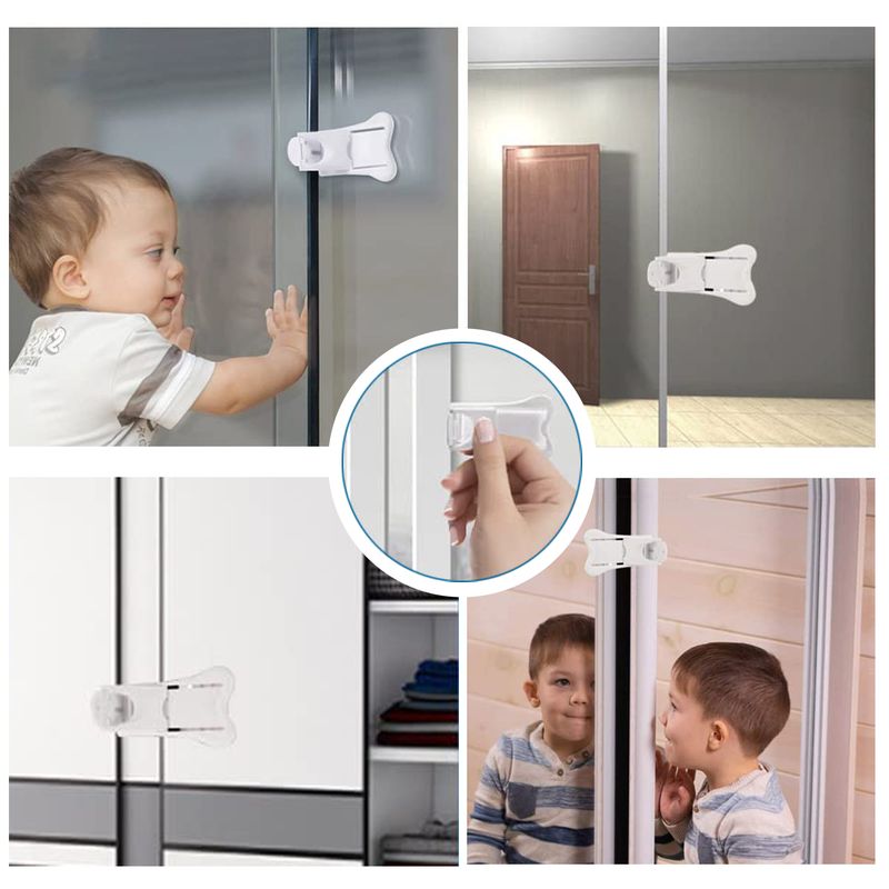 Casa si Gradina - Mobilier - Mobilier copii - Sisteme de siguranta - Sistem de siguranta pentru usile glisante, Set 2 bucati, Sipo - Infinity.ro