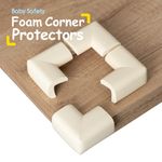 Casa si Gradina - Mobilier - Mobilier copii - Sisteme de siguranta - Set 4 aparatori moi pentru colturi, din spuma groasa, fixare cu adeziv puternic 3M, fara urme, Crem, Sipo - Infinity.ro