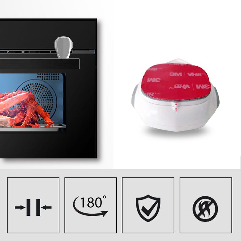 Casa si Gradina - Mobilier - Mobilier copii - Sisteme de siguranta - Blocator usa cuptor, fixare cu adeziv rezistent la temperaturi inalte, fara urme, Gri, Sipo - Infinity.ro