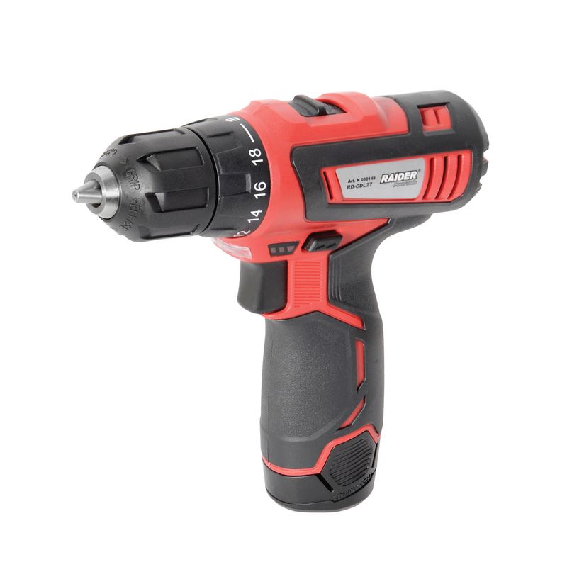 Casa si Gradina - Constructii - Scule electrice si accesorii - Masini de gaurit si insurubat - Masina de gaurit/insurubat 12V 1.5Ah 28Nm valiza accesorii RAIDER RD-CDL27 - Infinity.ro