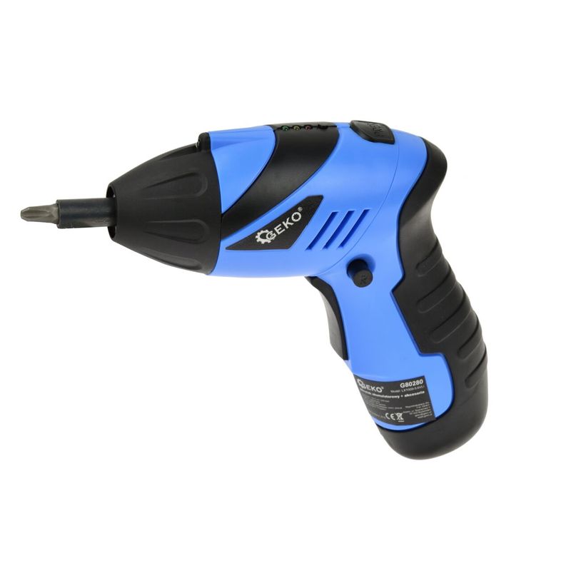 Casa si Gradina - Constructii - Scule electrice si accesorii - Masini de gaurit si insurubat - Surubelnita electrica cu baterii de 3.6 V + accesorii, Geko, G80280 - Infinity.ro