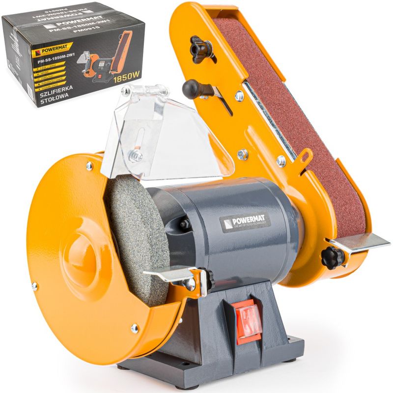 Casa si Gradina - Constructii - Scule electrice si accesorii - Polizoare - Polizor de banc 1850W piatra disc 150mm si banda (PM0915) - Infinity.ro