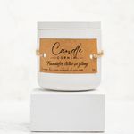 Casa si Gradina - Decoratiuni - Aromaterapie si lumanari - Lumanari si candele - Lumanare handmade din ceara naturala de soia 100%, Trandafir, liliac si ylang, Recipient ceramic alb, 150 g - Infinity.ro