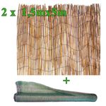 Casa si Gradina - Gradina si terasa - Garduri, panouri si accesorii - Set 2 trestii, 1.5x5 m + Plasa umbrire 90 g/mp, 10x1.5 m - Infinity.ro